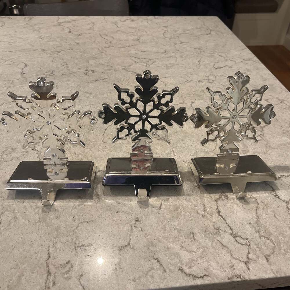 Set of 3 Christmas Snowflake Stocking Holders for 8Corner Snowflake
